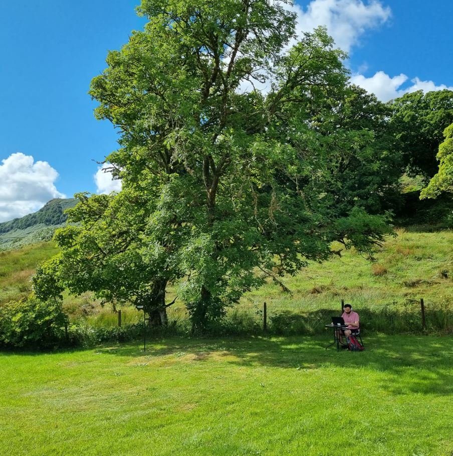 Conference calls at Killean Farmhouse!