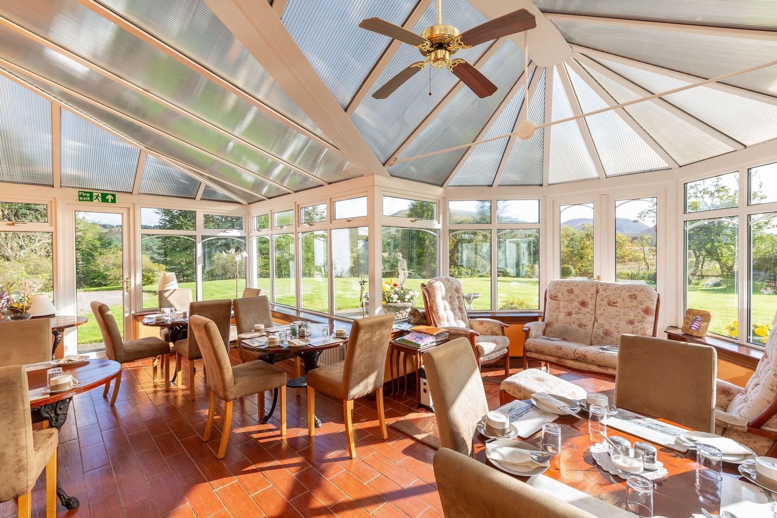 Breakfast in the conservatory