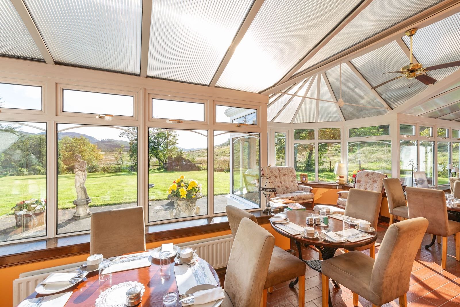 Breakfast in the conservatory